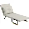 HOMCOM Fauteuil convertible 4 en 1 lit 1 place dossier 5 positions, ac...