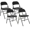 HOMCOM Lot de 4 chaises pliantes chaises de salle à manger portables c...