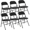 HOMCOM Lot de 6 chaises pliantes chaises de salle à manger portables c...