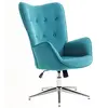 HOMCOM Fauteuil de salon pivotant avec hauteur réglable, dossier capit...