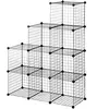 HOMCOM Étagère cube modulable DIY avec 9 compartiments en treillis mét...