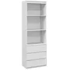 HOMCOM Bibliothèque 3 étagères 3 tiroirs - dim. 60l x 35l x 180h cm - ...