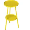 Outsunny Petite table d'appoint ronde à 2 niveaux table de jardin pour...