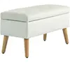 HOMCOM Banc de rangement coffre de rangement tissu effet velours pieds...