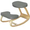 HOMCOM Siège assis genoux, siège ergonomique en bois à bascule, chaise...
