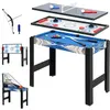 Sportnow Table multi jeux 5 en 1 - billard, ping-pong, air hockey, bas...