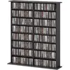 HOMCOM Rangements pour CD et DVD avec 16 compartiments et 12 étagères ...