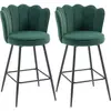 HOMCOM Lot de 2 tabourets de bar, chaises de bar avec dossier et repos...