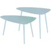 Outsunny Lot de 2 tables basses de jardin, tables d'appoint gigognes t...