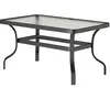 Outsunny Table basse de jardin table d'appoint de patio avec plateau e...