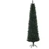 HOMCOM Sapin de Noël artificiel 180 cm, arbre de Noël slim avec 380 po...