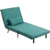 HOMCOM Fauteuil convertible 1 place canapé-lit clic-clac 4 en 1 avec d...