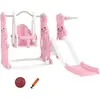 AIYAPLAY Toboggan balançoire panier basket enfant 3 en 1 design lapin ...