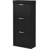 HOMCOM Meuble à chaussures, armoire à chaussures 3 portes abattants 15...