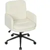 HOMCOM Chaise de bureau, fauteuil de bureau pivotante avec hauteur rég...