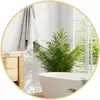 HOMCOM Miroir mural rond dia. 70 cm cadre métal doré