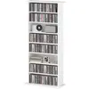 HOMCOM Rangements pour CD et DVD avec 8 compartiments et 6 étagères ré...