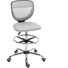 Vinsetto Chaise de bureau ergonomique en maille, chaise de dessin, hau...