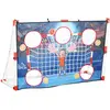 HOMCOM Cage de handball enfant 5 zones cibles - balle, pompe, piquets inclus - blanc rouge