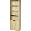 HOMCOM Bibliothèque Armoire à livres avec 4 compartiments ouverts et 2...