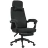 Vinsetto Fauteuil De Bureau Manager Repose-Pied Coussin Lombaires Noir