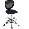 Vinsetto Chaise de bureau ergonomique en maille, chaise de dessin, hau...
