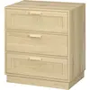 HOMCOM Commode design bohème en rotin avec 3 tiroirs, meuble de rangem...