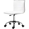 HOMCOM Chaise bureau sans accoudoirs, fauteuil de bureau, hauteur régl...