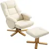 HOMCOM Fauteuil relax avec repose-pied fauteuil de relaxation pivotant...