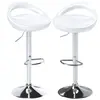 HOMCOM Lot de 2 tabourets de bar chaises de bar hauteur réglable dossi...