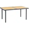 Outsunny Table à manger de jardin pour 6 personnes table de jardin ave...