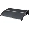 OUTSUNNY Auvent marquise de porte design voûté arrondi dim. 100l x 75l...