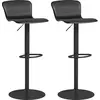 HOMCOM Lot de 2 tabourets de bar, chaises de bar réglable en hauteur, ...
