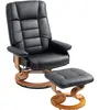 HOMCOM Fauteuil de relaxation inclinable avec repose-pied, pivotant, c...