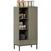 HOMCOM Buffet meuble de rangement avec placard à portes, tiroir, 3 com...