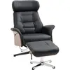 HOMCOM Fauteuil relax avec repose-pied, fauteuil de relaxation avec do...