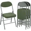 HOMCOM Lot de 4 chaises pliantes chaises de salle à manger portables a...