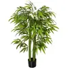 HOMCOM Bambou artificiel h.1,40m 6 pieds 780 feuilles denses réalistes...