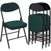 HOMCOM Lot de 4 chaises pliantes chaises de salle à manger portables a...