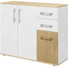 HOMCOM Buffet, meuble de rangement avec 3 portes, 2 tiroirs et étagère...