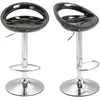 HOMCOM Lot de 2 tabourets de bar chaises de bar hauteur réglable dossi...