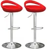 HOMCOM Lot de 2 tabourets de bar chaises de bar hauteur réglable dossi...
