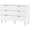 HOMCOM Commode 6 tiroirs commode chambre meuble de rangement moderne a...