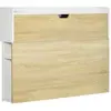 HOMCOM Bureau pliable mural avec étagères de rangement et placard, bur...