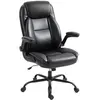 HOMCOM Fauteuil de bureau avec accoudoirs relevables, chaise de bureau...