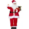 HOMCOM Figurine de père , debout de père  rouge traditionnelle 120 cm,...