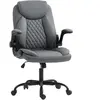 HOMCOM Fauteuil de bureau, chaise bureau ergonomique avec accoudoirs r...