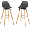 HOMCOM Lot de 2 tabourets de bar, chaises de bar avec dossier et repos...