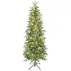 Sapin de Noël artificiel - HOMCOM - slim - 180 lumières 8 modes déclai...