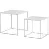 HOMCOM Lot de 2 tables basses gigognes, lot de 2 tables gigognes de sa...